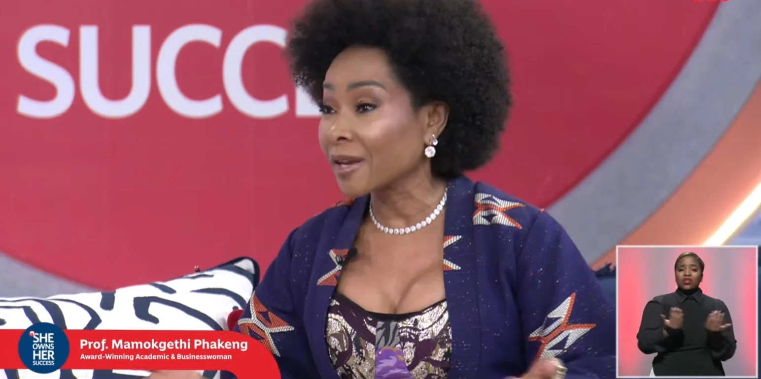 Professor Phakeng in conversation with other panelists about how achieving success isn’t the finish line.  