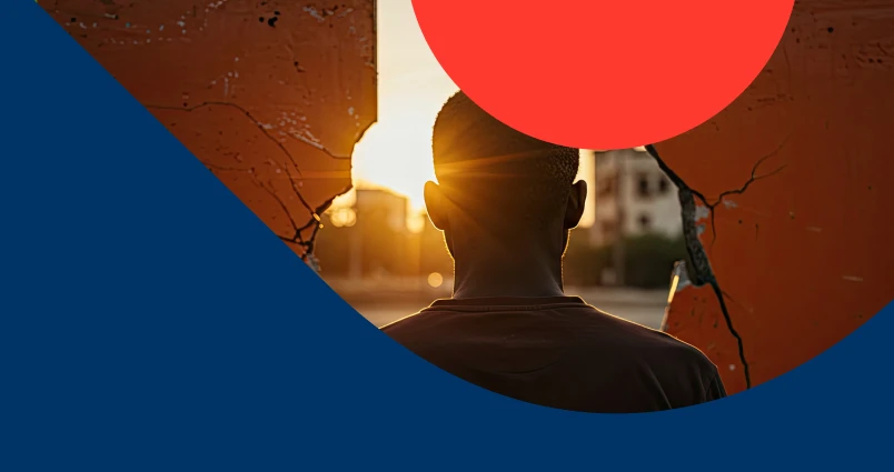 Back view of a man facing the sunset symbolising optimism about the changing culture of financial advice in South Africa.]