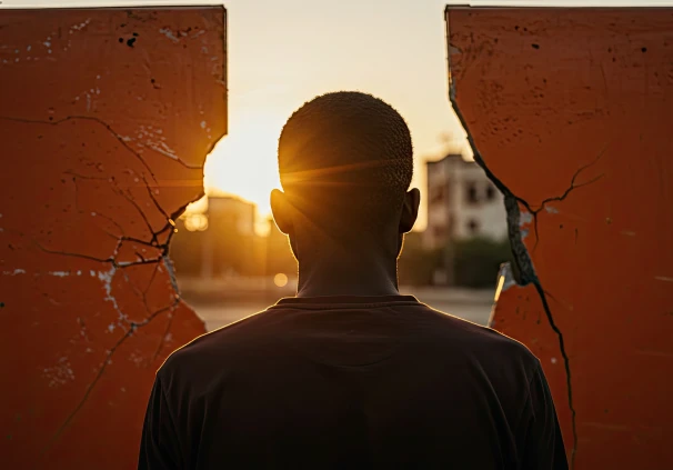 Back view of a man facing the sunset symbolising optimism about the changing culture of financial advice in South Africa.
