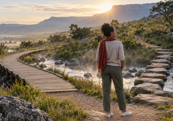 A traveller deciding between two scenic hiking paths, illustrating how personal risk tolerance impacts your savings journey.
