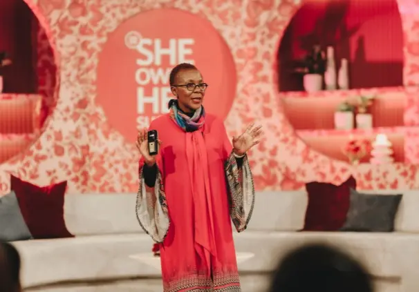 Mohau Pheko Leteka, Found and CEO of IDF Capital, sharing insights as a speaker at the #SheOwnsHerSuccess Workshop.