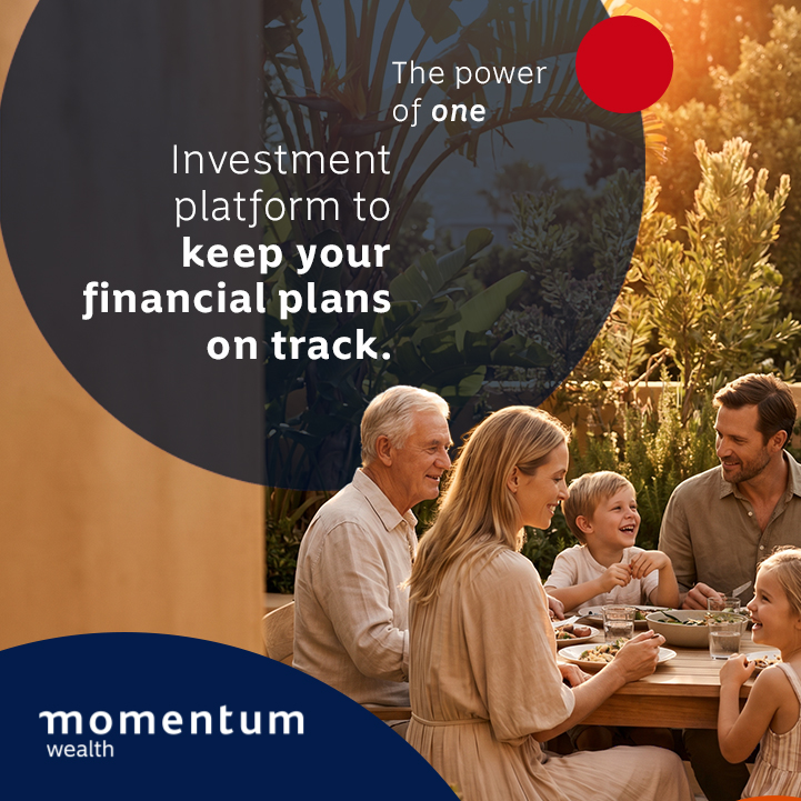 The power of one campaign featuring a multigenerational family enjoying an outdoor meal together, with messaging about keeping financial plans on track and bringing generations together around the moments that matter.