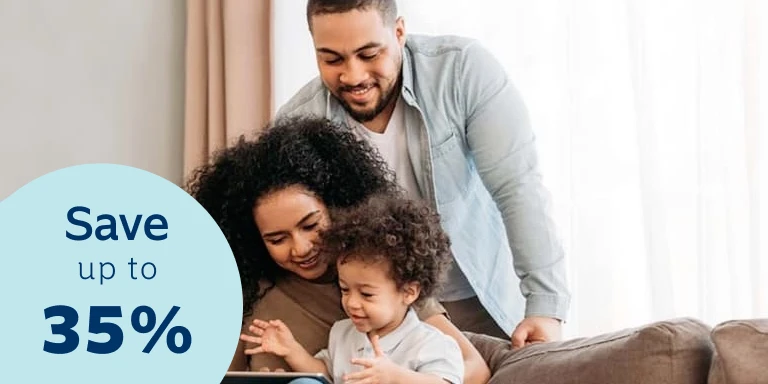 Mom and dad enjoying quality time with their young son.