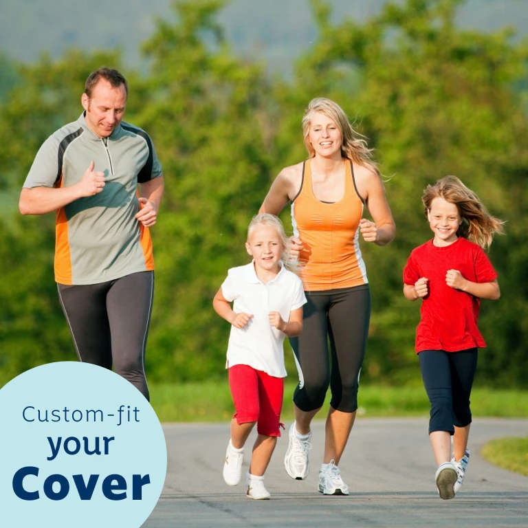 A healthy family enjoying Momentum’s Custom Option, widely recognised as one of the best hospital plans in South Africa for anyone needing strong hospital cover.