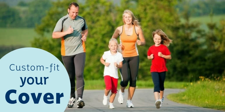 A healthy family enjoying Momentum’s Custom Option, widely recognised as one of the best hospital plans in South Africa for anyone needing strong hospital cover.